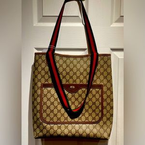 pre love authentic vintage monogram interlocking  Gucci tote - made in Italy